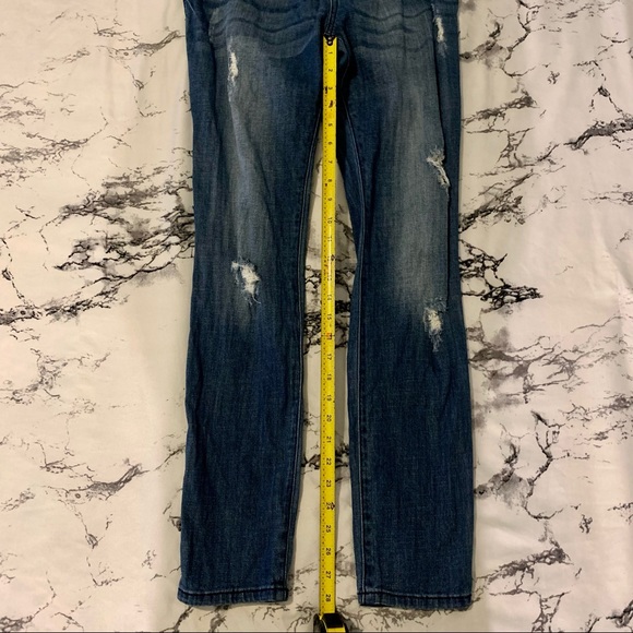 Indigo Blue Distressed Maternity Jeans - Picture 4 of 4